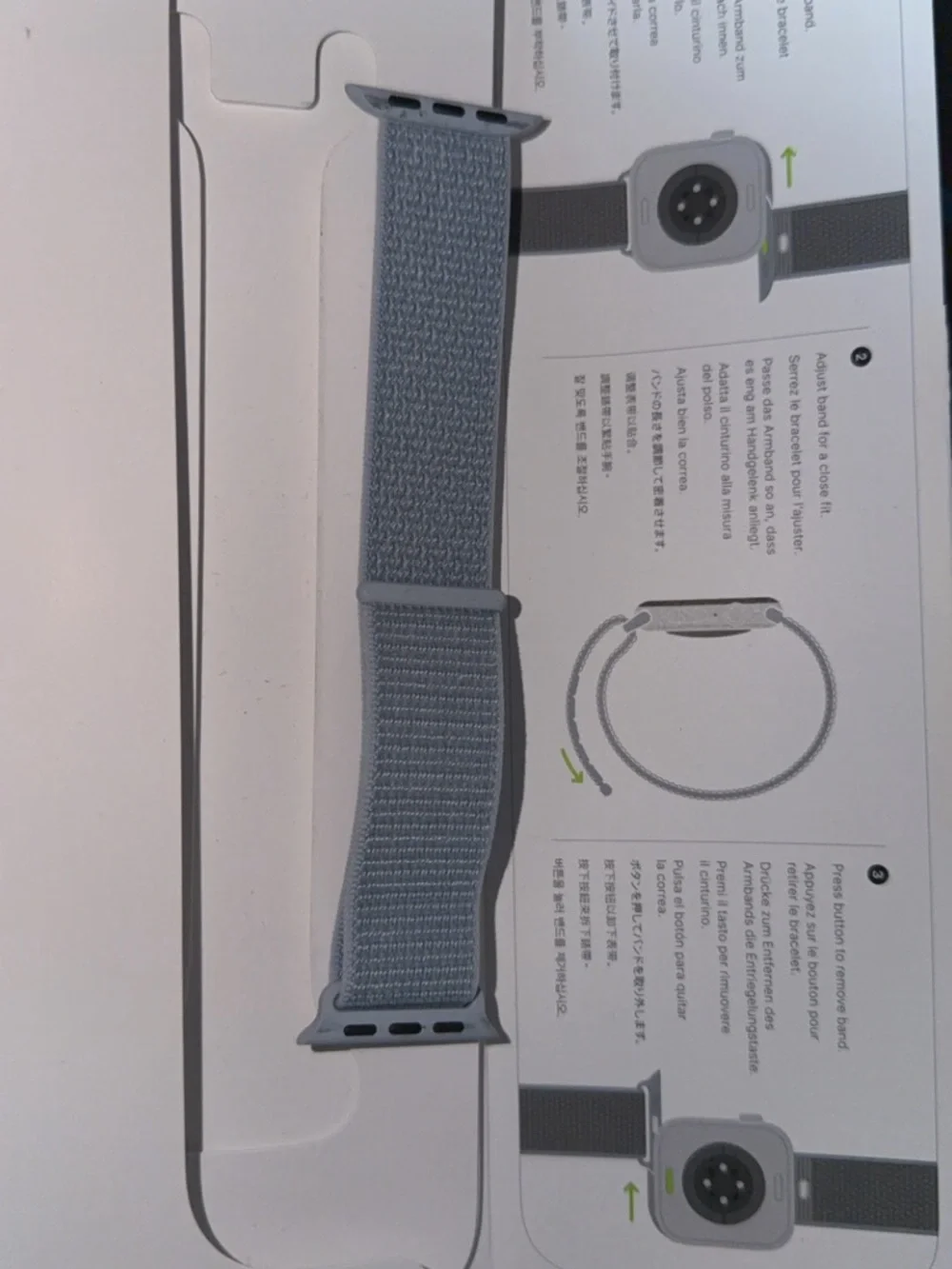 Apple Woven Nylon Loop Band - Light Blue Gray